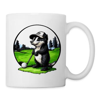 Stinktier Golfspieler - Tasse - Weiß - Rechts