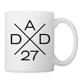 Dad 27 Papa Vater Vatertag Baby 2027 - Tasse - Weiß - Rechts