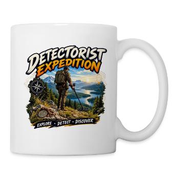 Detektorist-Expedition-Metalldetektor-Abenteuer - Tasse - Weiß - Rechts