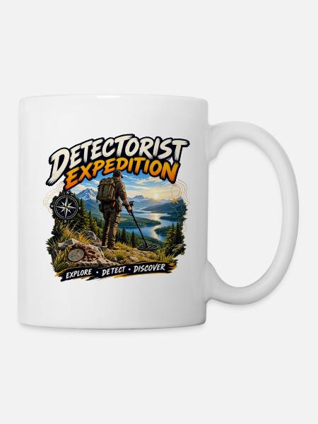 Detektorist-Expedition-Metalldetektor-Abenteuer - Tasse - Weiß
