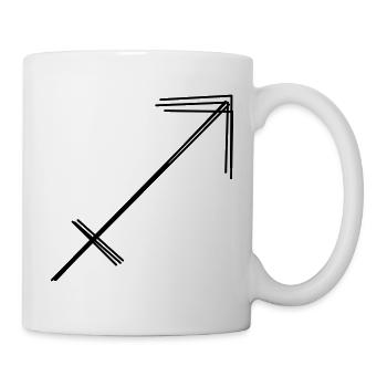 Sternzeichen Schütze handgezeichnet - Tasse - Weiß - Rechts