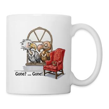 Zwei aasgeier am Fenster - Tasse - Weiß - Rechts