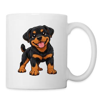 Rottweiler Kawaii Style – Süßer Hund - Tasse - Weiß - Rechts