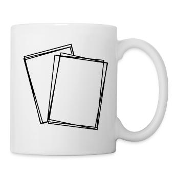 Spielkarten handgezeichnet - Tasse - Weiß - Rechts