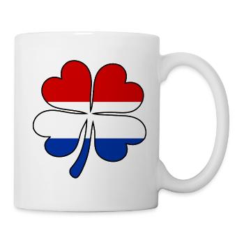 Holland Flagge Kleeblatt - Tasse - Weiß - Rechts