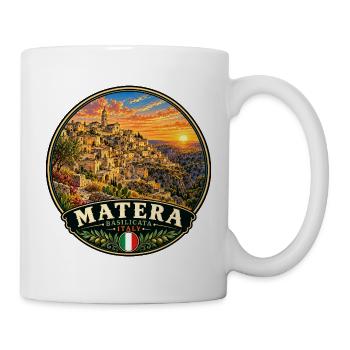 Matera Italien Europa Sonnenuntergang Urlaub - Tasse - Weiß - Rechts