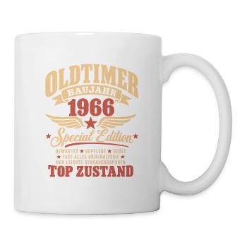 60. Geburtstag Mann Frau 60 Jahre Deko 1966 - Tasse - Weiß - Rechts