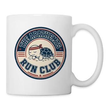 Apathhetic Turtle Run Club - Tasse - Weiß - Rechts