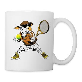 Kühe Tennis - Tasse - Weiß - Rechts