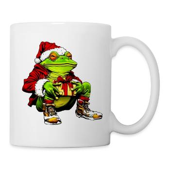 Frösche Weihnachten - Tasse - Weiß - Rechts