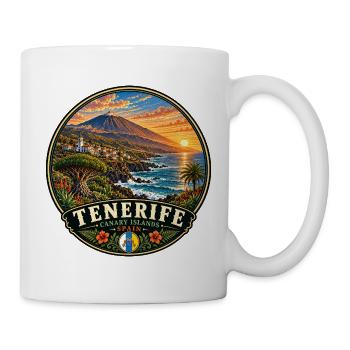 Teneriffa Vulkaninsel Küste Urlaub Sunset - Tasse - Weiß - Rechts