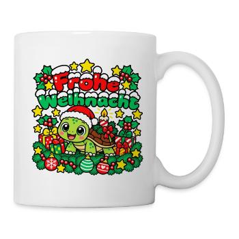 Weihnachts Schildkröte - Tasse - Weiß - Rechts