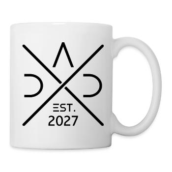 Papa 2027 Est Vater Babyparty Geschenkidee - Tasse - Weiß - Rechts
