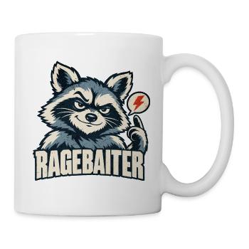 Ragebaiter Waschbär Ragebait Jugendwort 2026 - Tasse - Weiß - Rechts
