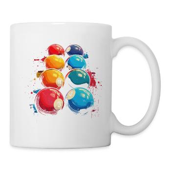 Lustiges Billard - Tasse - Weiß - Rechts