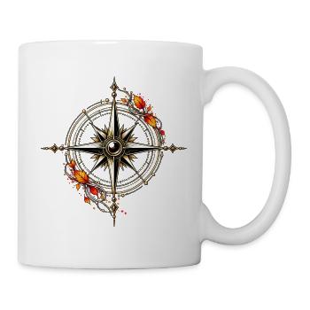 Kompassrose des Herbstes - Tasse - Weiß - Rechts