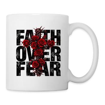 Faith Over Fear Jesus Christliches Motiv Geschenk - Tasse - Weiß - Rechts