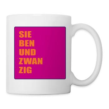 Jahr 2027 Siebenundzwanzig - Tasse - Weiß - Rechts
