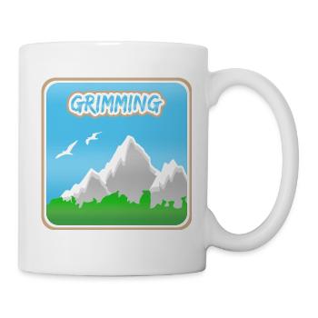 Grimming als Berg - Tasse - Weiß - Rechts