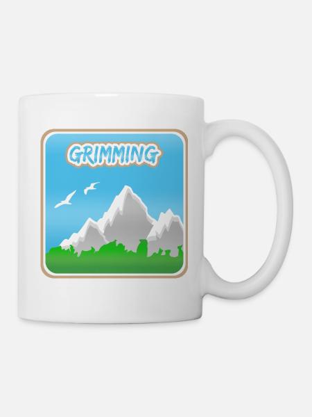 Grimming als Berg - Tasse - Weiß
