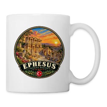 Ephesus Türkei Flagge Tempel Urlaub Historisch - Tasse - Weiß - Rechts
