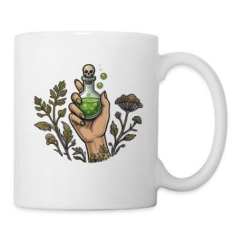 Alchemistischer Trank mit Kräutern - Tasse - Weiß - Rechts