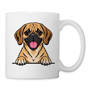 Puggle - Tasse - Weiß - Rechts