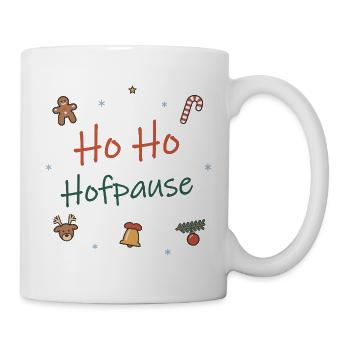 Ho Ho Hofpause Lehrer und Lehrerinnen Weihnachten - Tasse - Weiß - Rechts