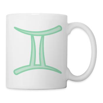 Zwillinge Sternzeichensymbol Pastel Grün - Tasse - Weiß - Rechts