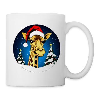 Giraffen Weihnachten - Tasse - Weiß - Rechts