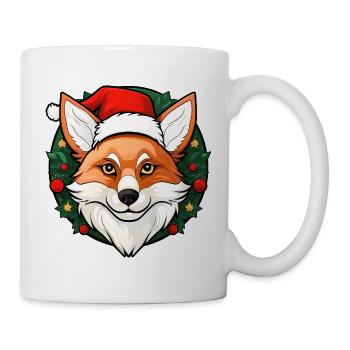 Fuchs Weihnachtsmann - Tasse - Weiß - Rechts