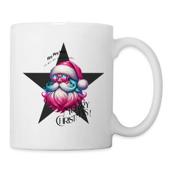 Weihnachtsmann - Fröhliche Weichnahten - Grß - Tasse - Weiß - Rechts