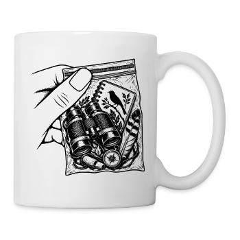 Ornithologie-Sucht – Zwillingsvogelbeutel - Tasse - Weiß - Rechts