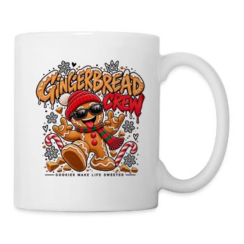 Gingerbread Crew – Lustiger Lebkuchen Weihnachten - Tasse - Weiß - Rechts