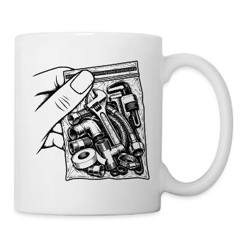 Sucht-Plomberie – Taschenwerkzeuge Klempnerschlüssel - Tasse - Weiß - Rechts