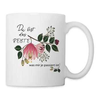 Du bist das Beste - Tasse - Weiß - Rechts