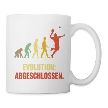 Evolution abgeschlossen Tischtennis Spruch - Tasse - Weiß - Rechts