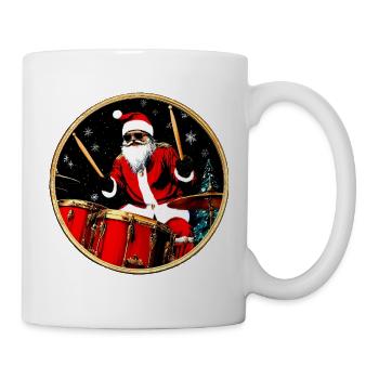 Schlagzeuger Weihnachten / Santa Schlagzeug - Tasse - Weiß - Rechts