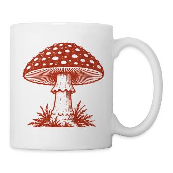 Fliegenpilz Illustration - Tasse - Weiß - Rechts