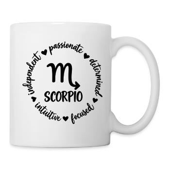 Skorpion-Tierkreis-Astrologie-Horoskop-Design - Tasse - Weiß - Rechts