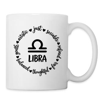 Lobra-Tierkreis-Astrologie-Horoskop-Design - Tasse - Weiß - Rechts