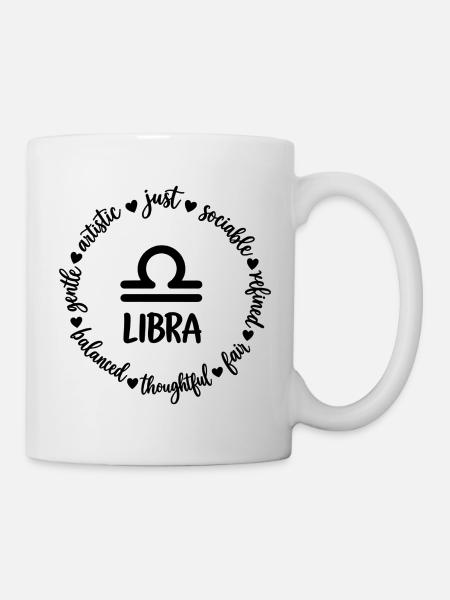 Lobra-Tierkreis-Astrologie-Horoskop-Design - Tasse - Weiß