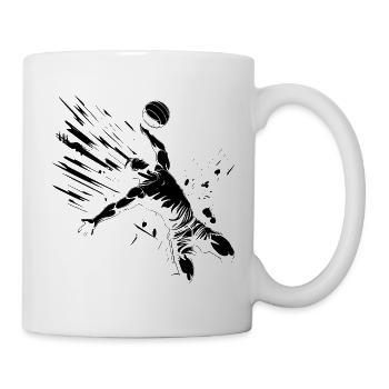 Volleyballer Zeichnung - Tasse - Weiß - Rechts