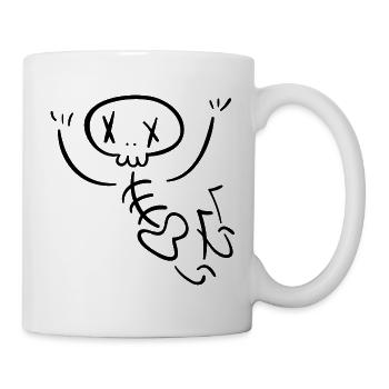 Skelett Design – Gruselig & Cool - Tasse - Weiß - Rechts