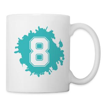Acht Tinten-Splash Nr 8 - Tasse - Weiß - Rechts