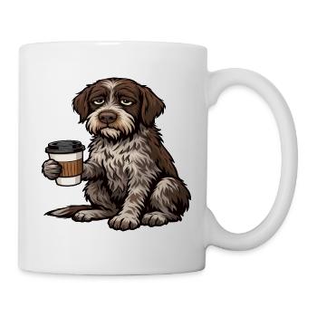 Deutsch Drahthaar Deutsch-Drahthaar Besitzer - Tasse - Weiß - Rechts