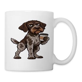 Deutsch Drahthaar Deutsch-Drahthaar Besitzer - Tasse - Weiß - Rechts