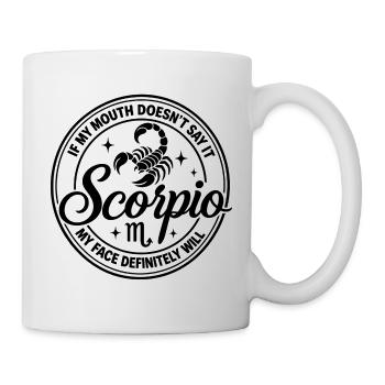 Skorpion-Sternbild-Sternbild Astrologie - Tasse - Weiß - Rechts