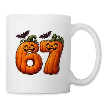 67 Kürbisziffern - Tasse - Weiß - Rechts