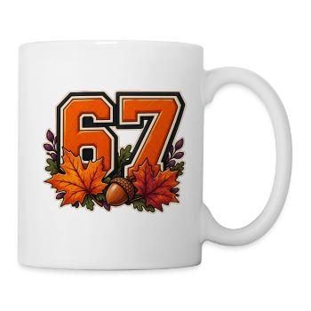 67 Herbst-Varsity - Tasse - Weiß - Rechts